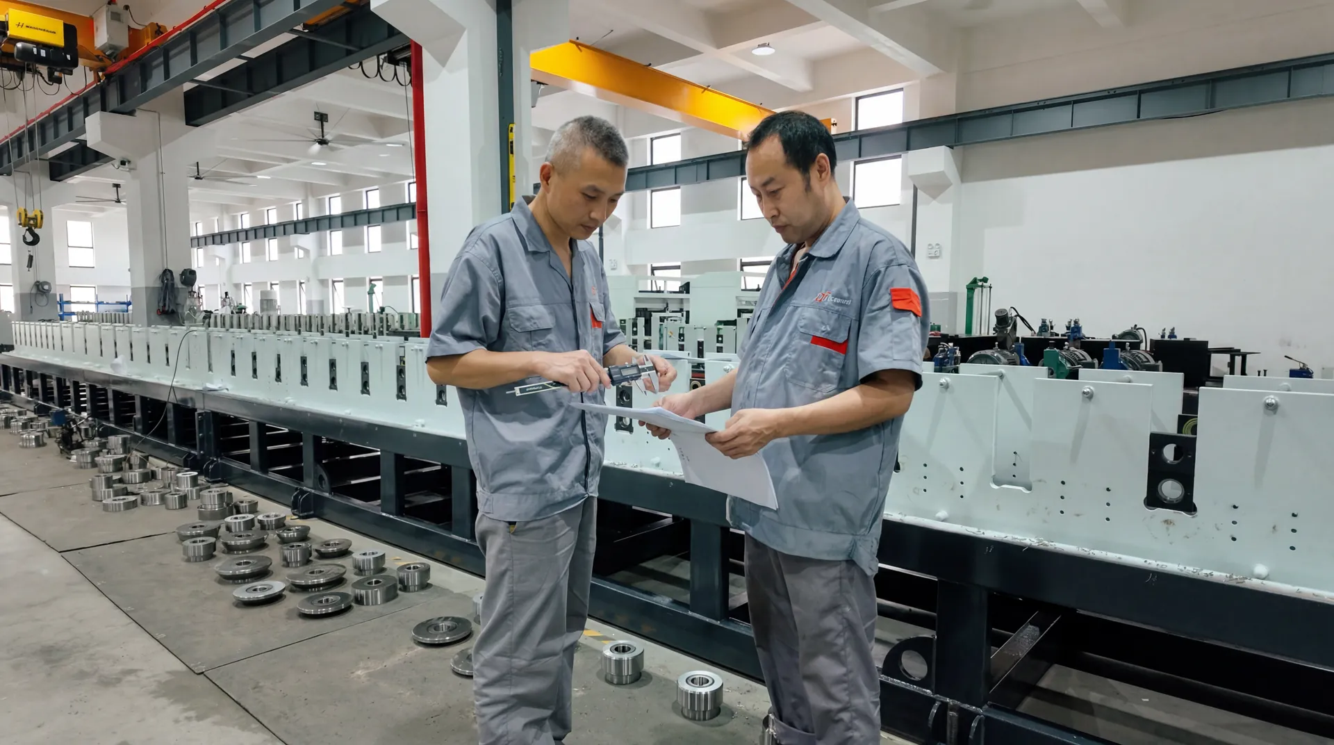 Kỹ sư kiểm tra thiết bị trong nhà xưởng